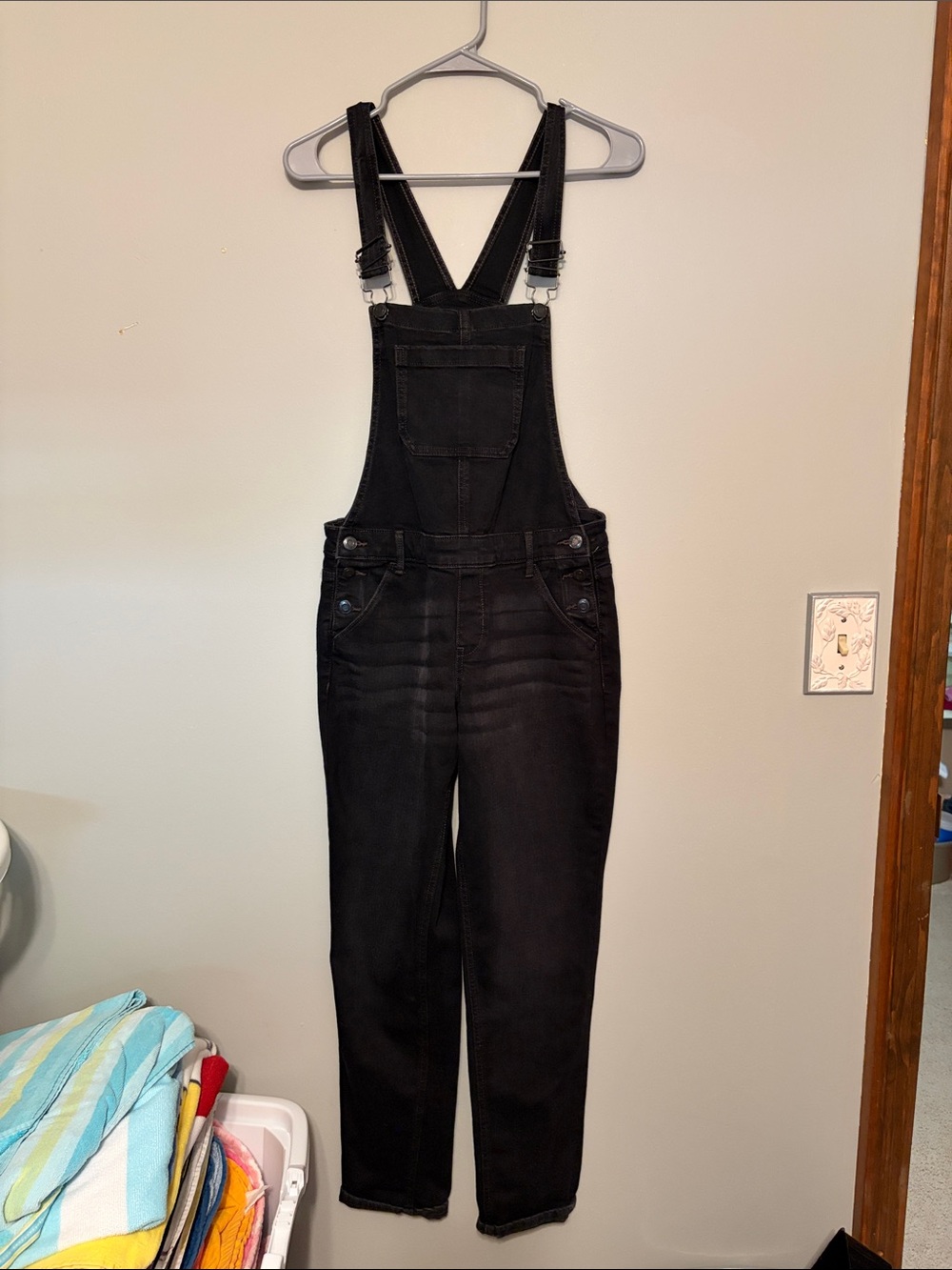 SO Black Denim Overall Dress